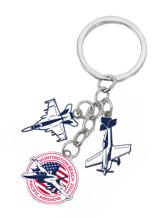 Huntington Beach 2024 Three Piece Keyring