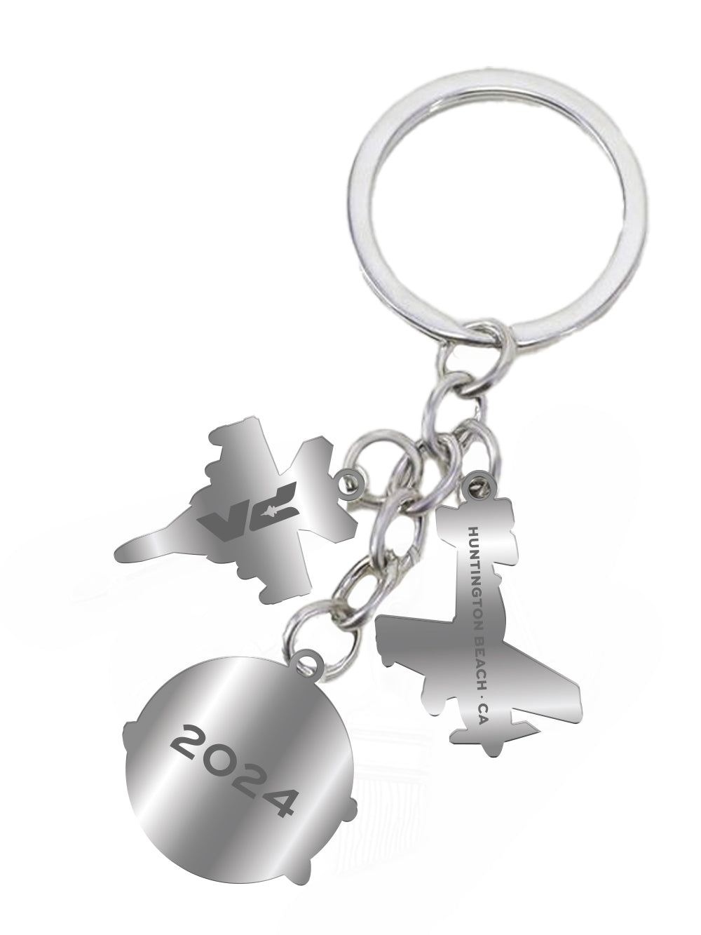 Huntington Beach 2024 Three Piece Keyring