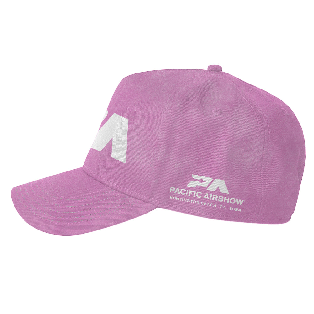 Huntington Beach 2024 Pink Acid Wash Cap